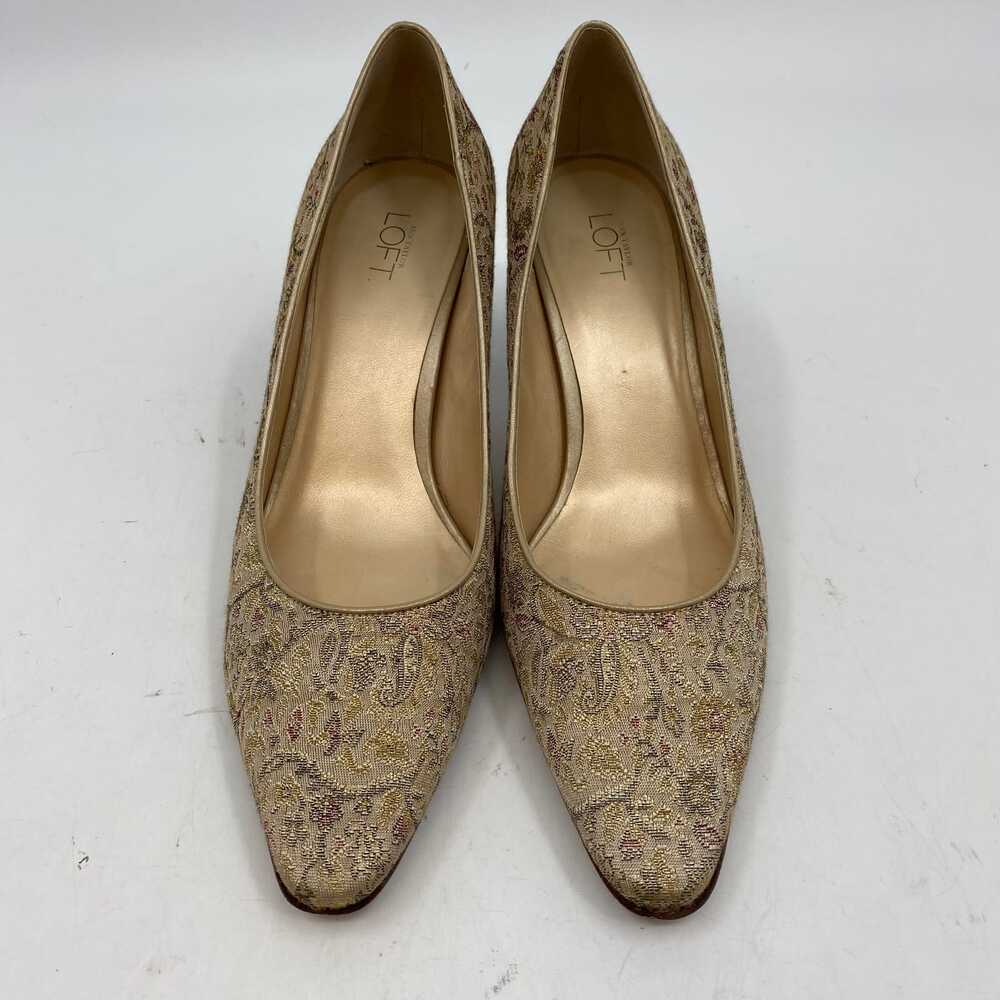LOFT Gold Brocade Heels | Women’s Size 10 - Picture 5 of 10